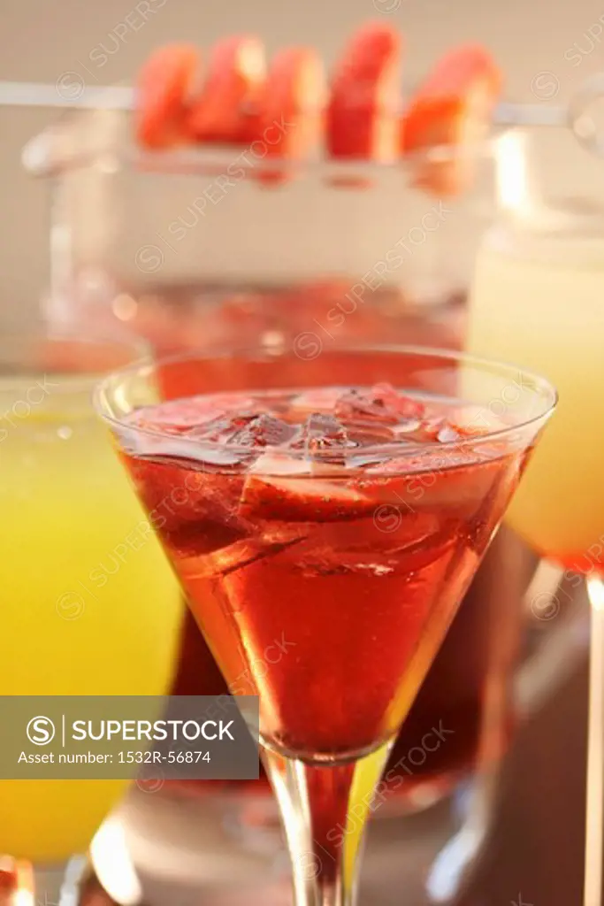 A strawberry-rose cocktail
