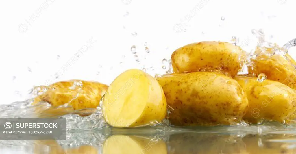 Potatoes in water