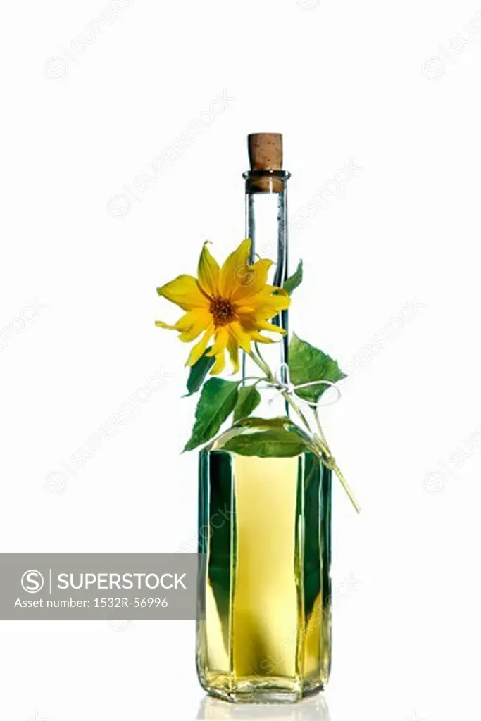 A bottle of sunflower oil