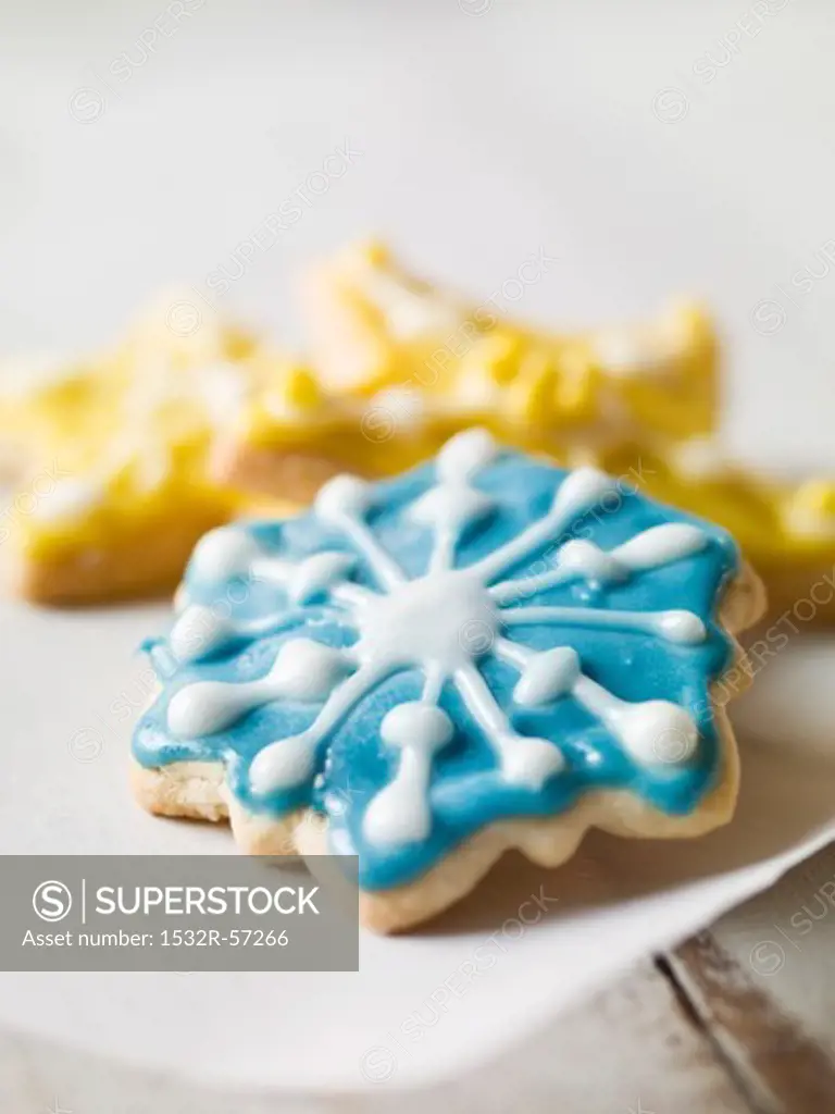 Blue Snowflake Cookie
