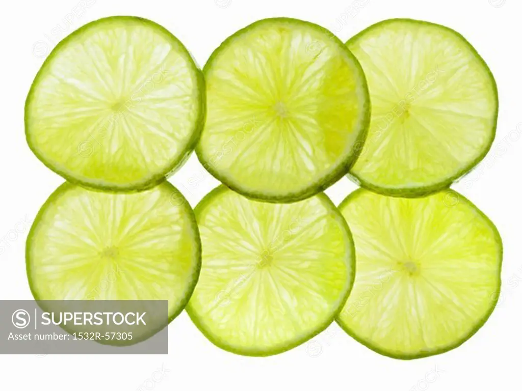 Six lime slices