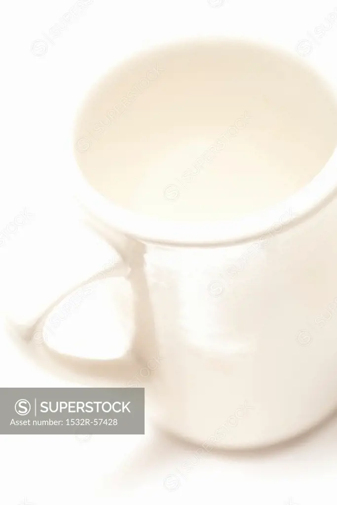 Empty White Coffee Mug on White Background