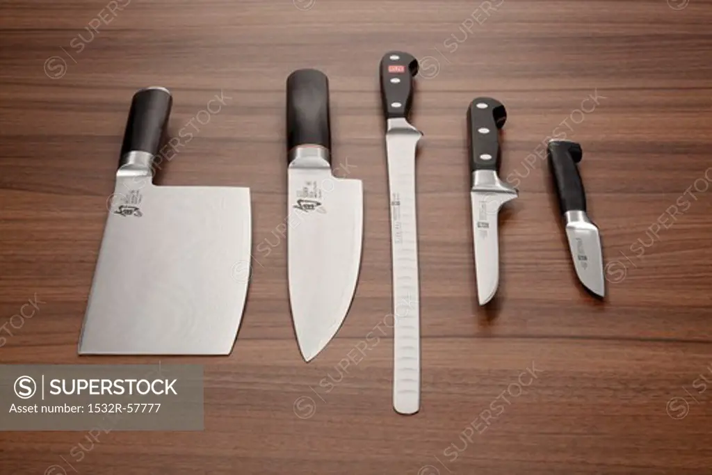 Assorted kitchen knives