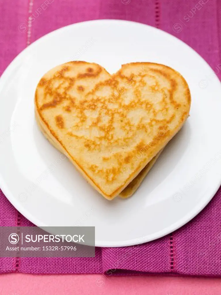 Heart-shaped pancakes