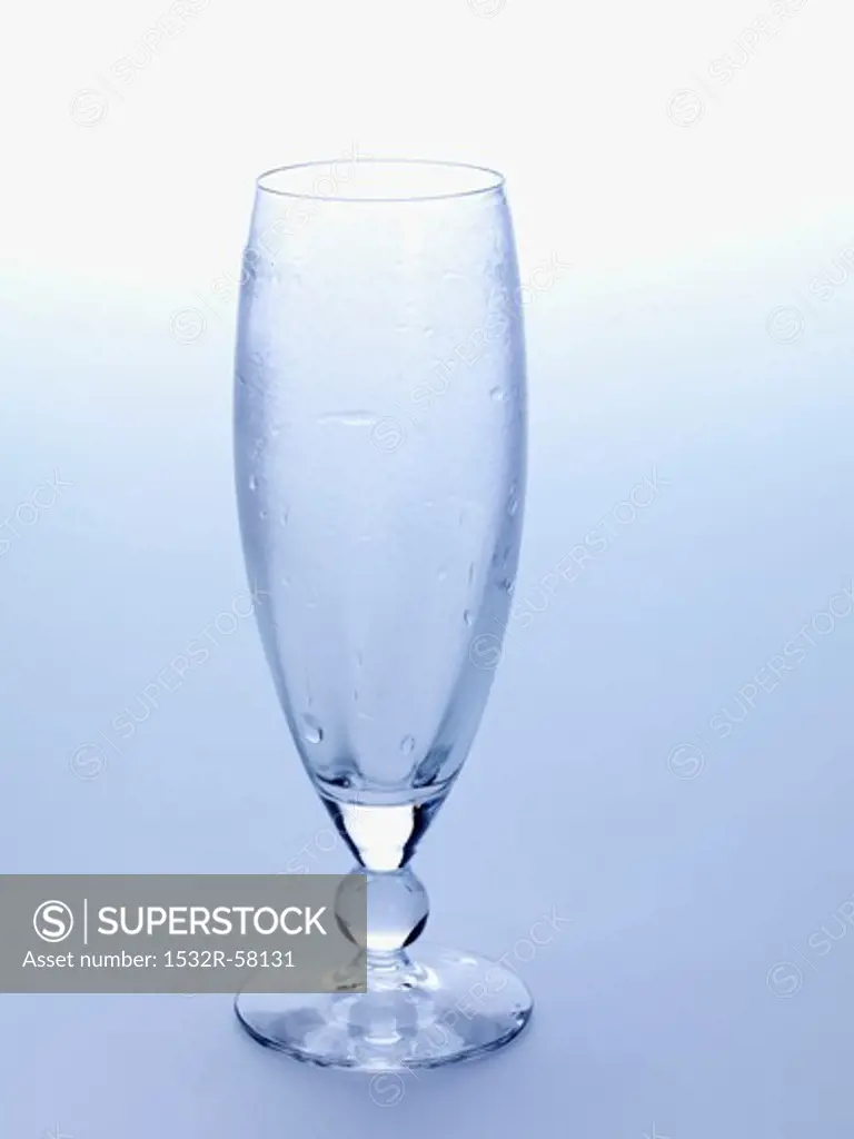 Empty sparkling wine glass