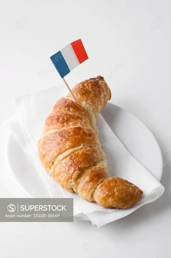 Croissant with French flag