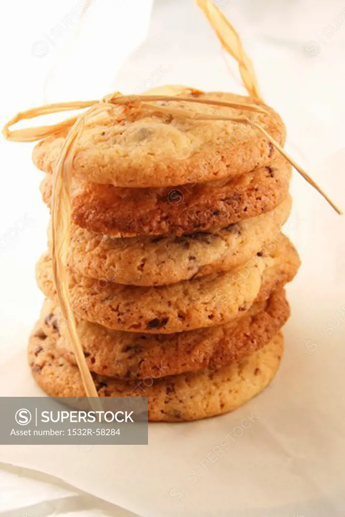 Cookies, stacked and tied with string