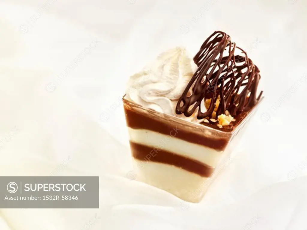Chocolate and cream dessert
