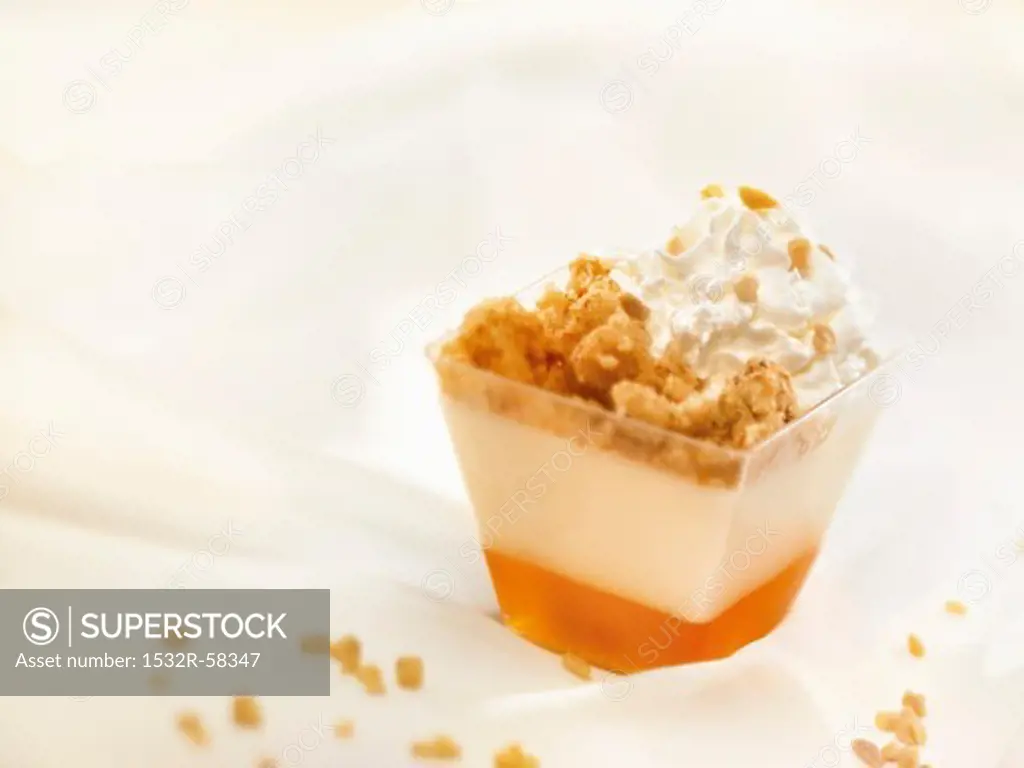 Vanilla panna cotta with caramel