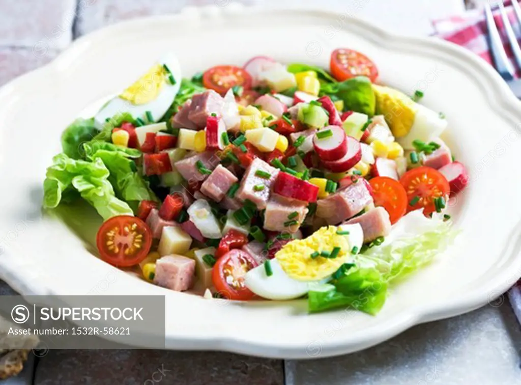 Ham and egg salad