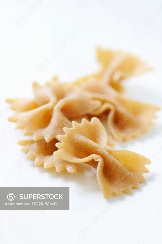 Wholemeal farfalle pasta