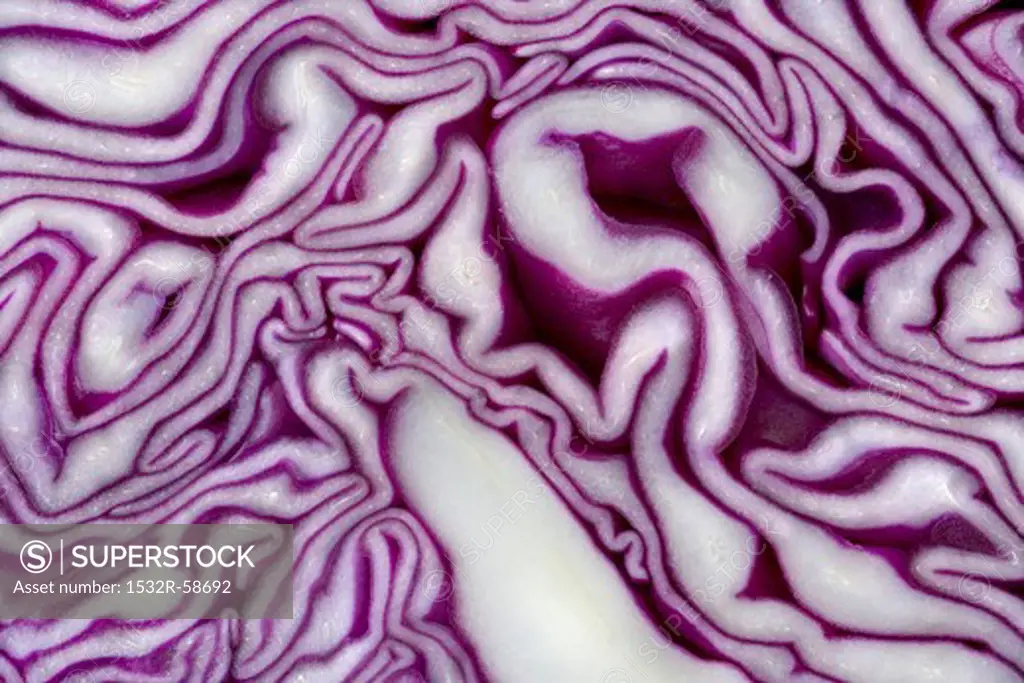 A sliced red cabbage (detail)