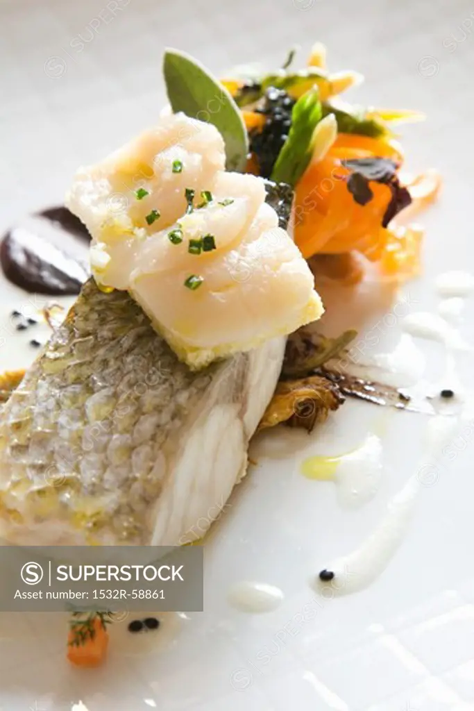 Bass with vegetables