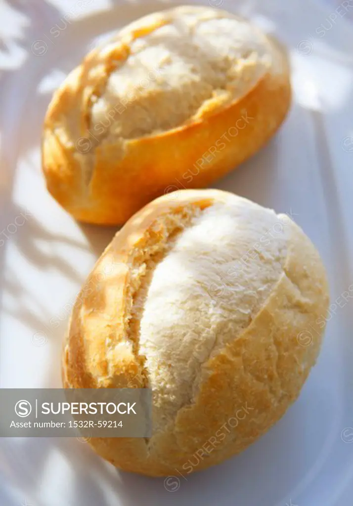 Two baguette rolls