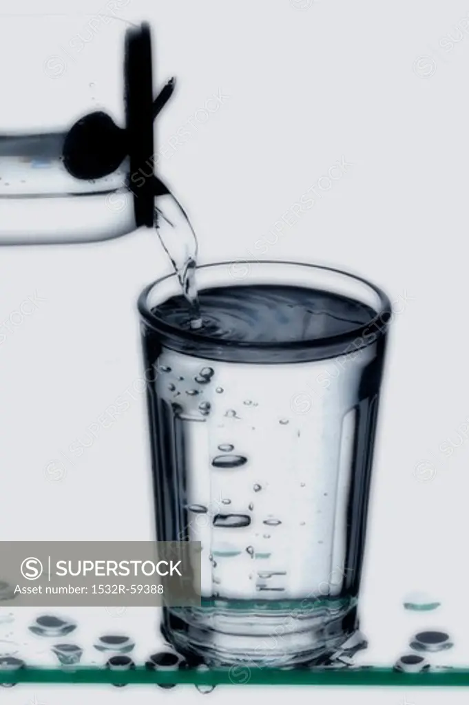 A soft drink being poured