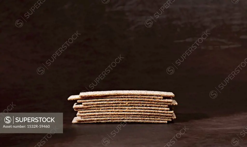 A stack of crispbread