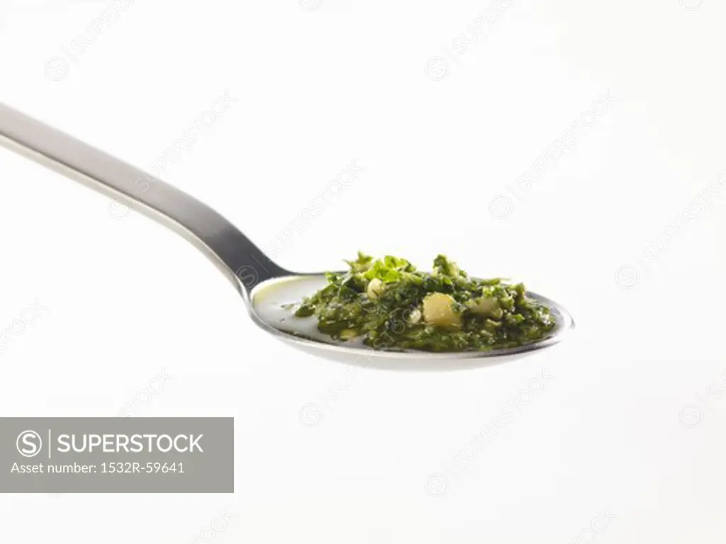 A spoonful of pesto