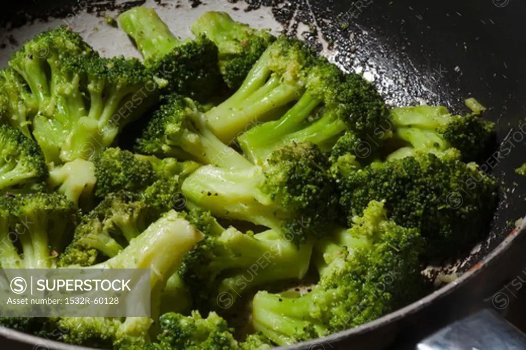 Sauteed Broccoli In a Skillet