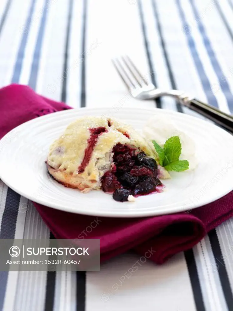 Sweet pastry with berry filling