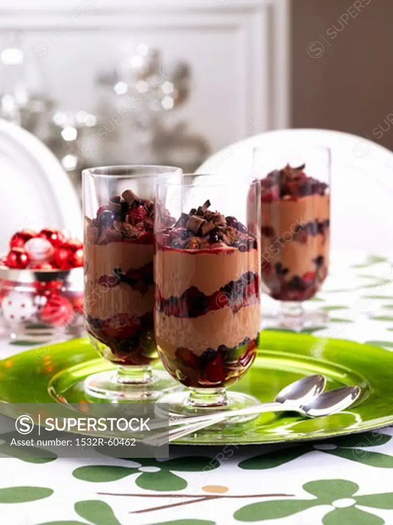 Chocolate berry trifle