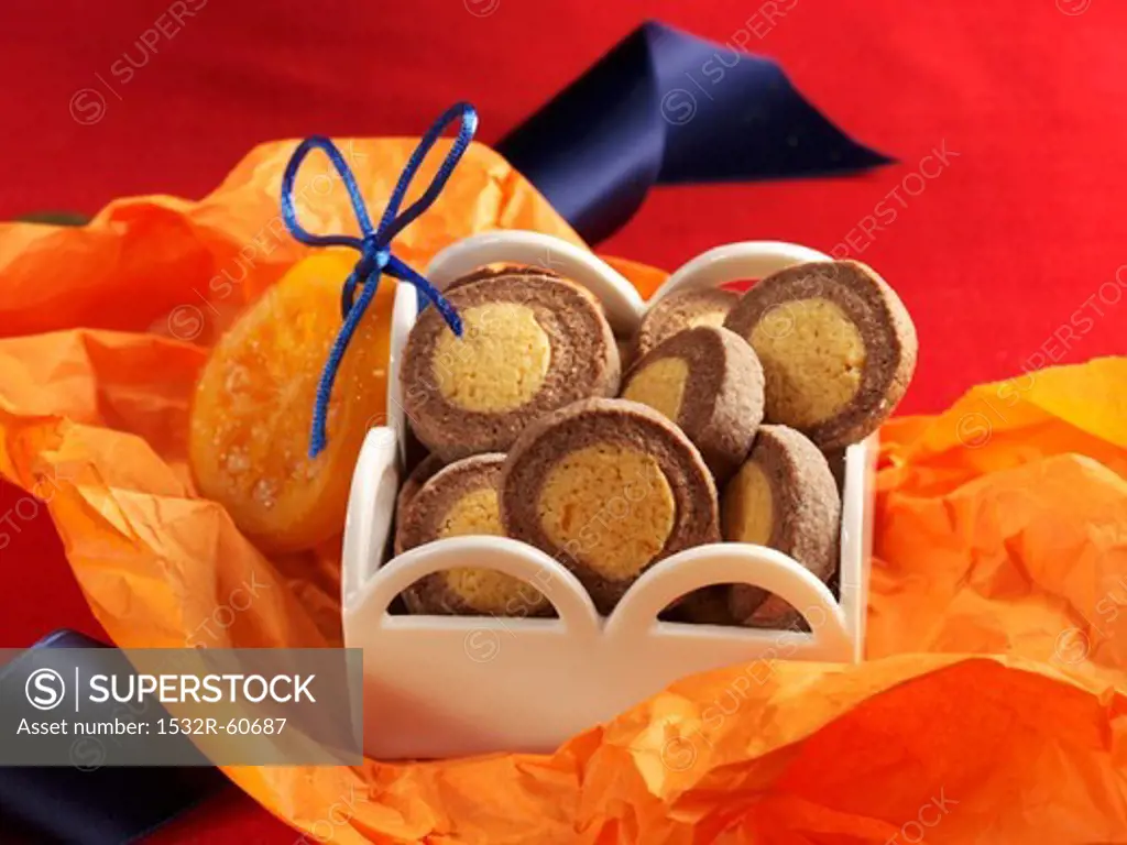 Chocolate-orange cookies for gift giving