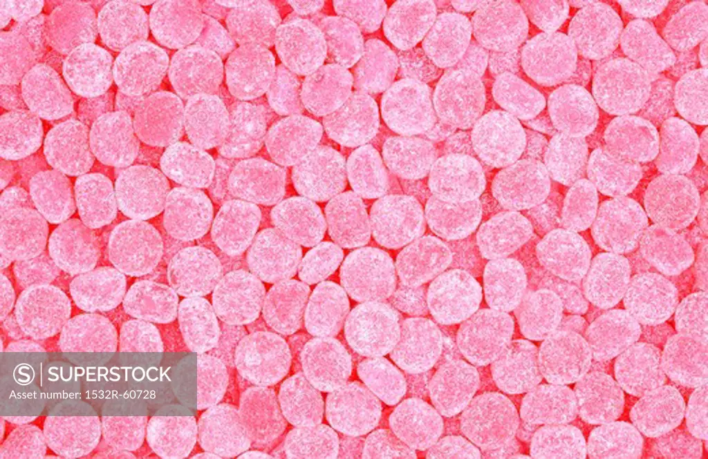 Rose colored chewy candies