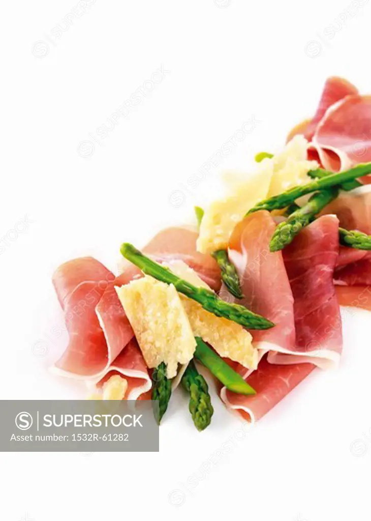 Parma ham, green asparagus and Parmesan