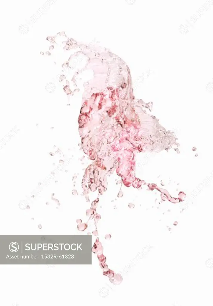 A splash of rose wine