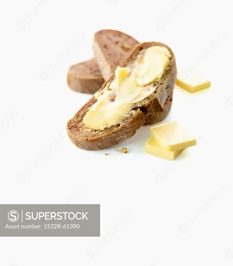 Bread slices and farmhouse butter