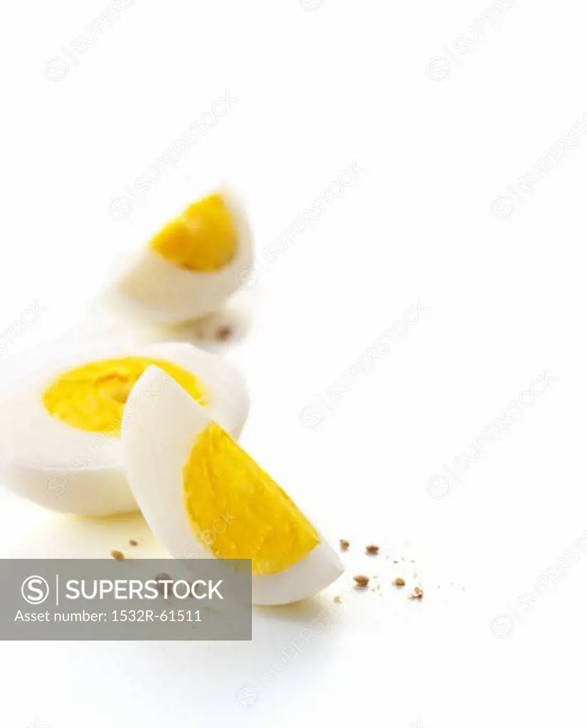 Hard boiled egg and pepper