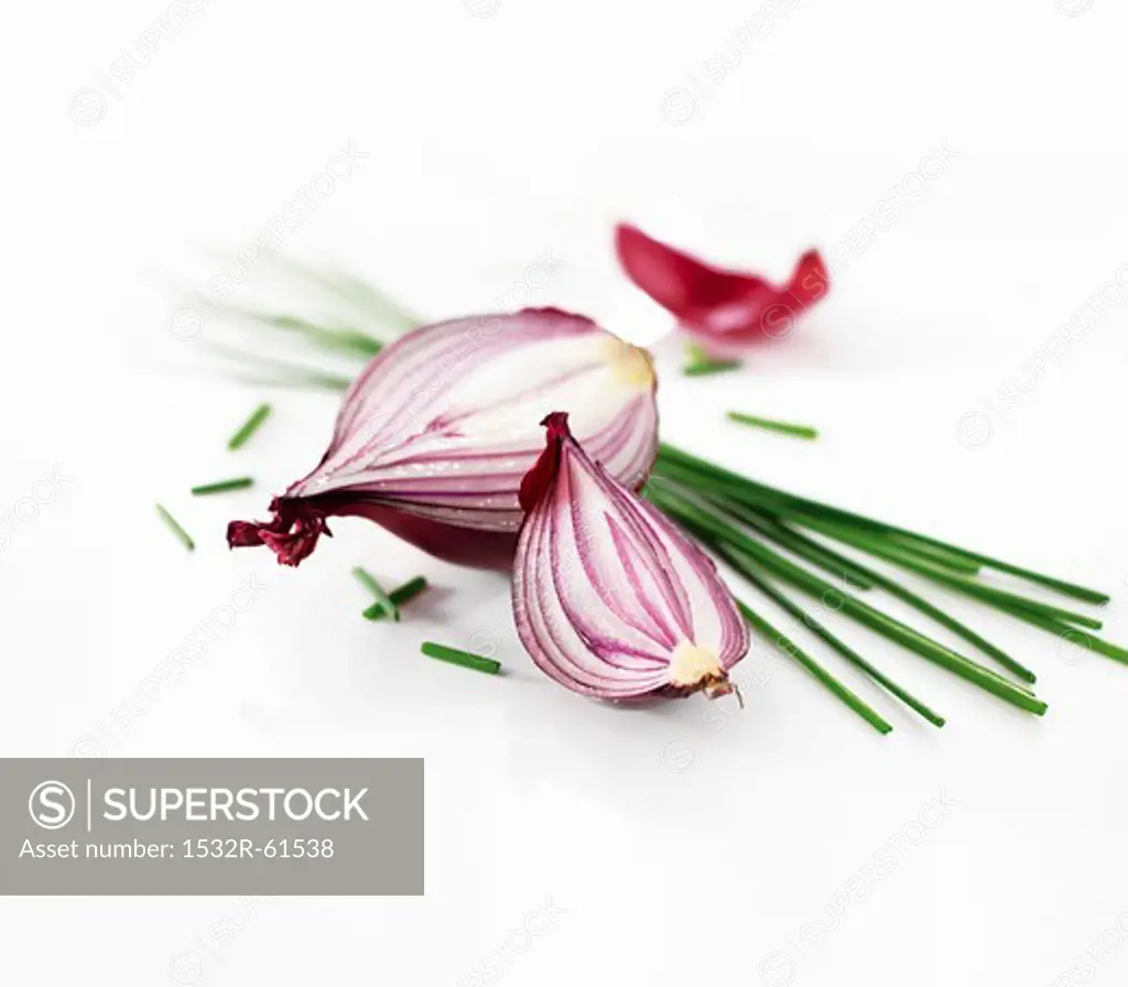 Red onion and chives