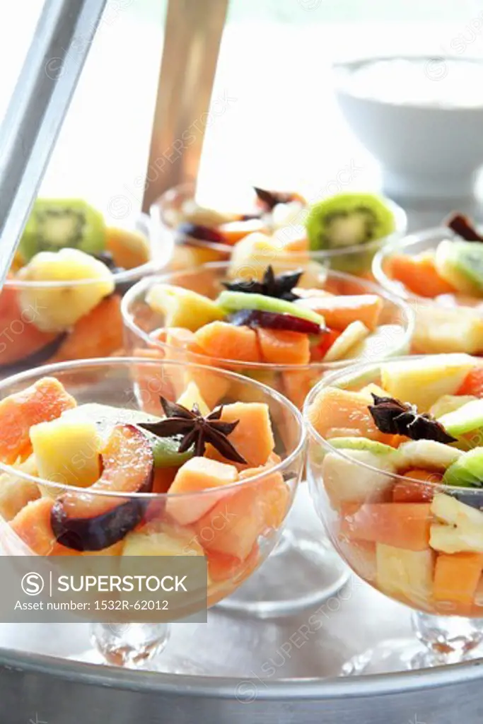 Fruit salad with star anise