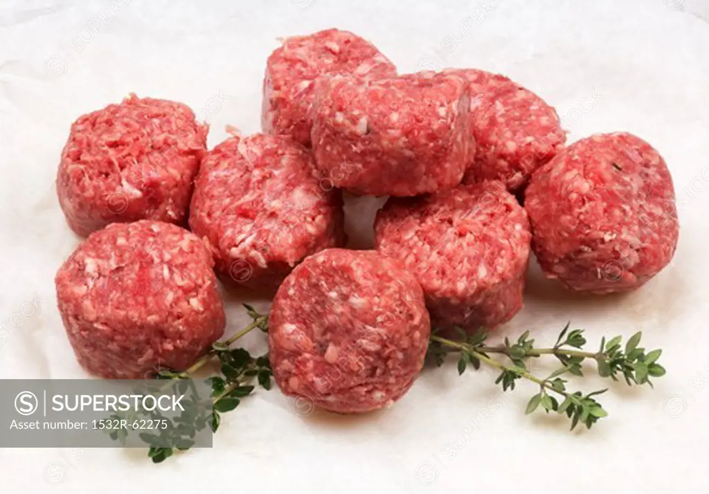 Raw beef meatballs