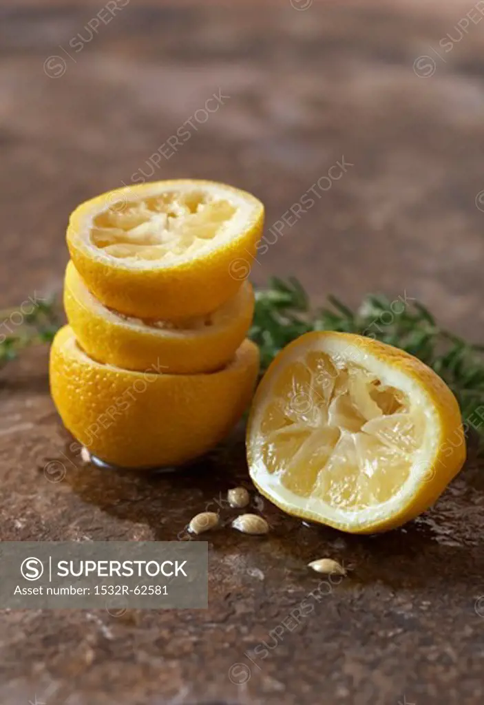 Squeezed lemon halves