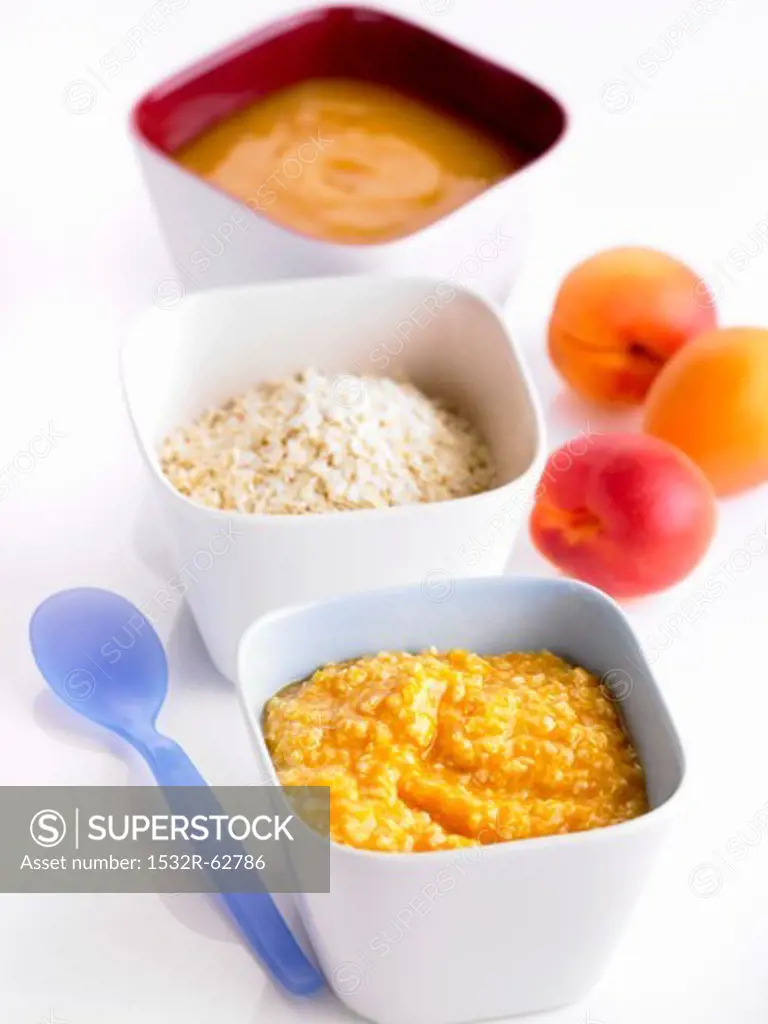 Apricots purée and millet (baby food)