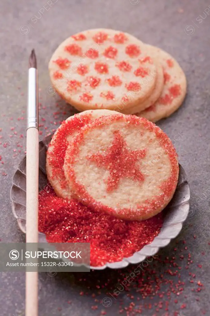 Decorated sugar biscuits