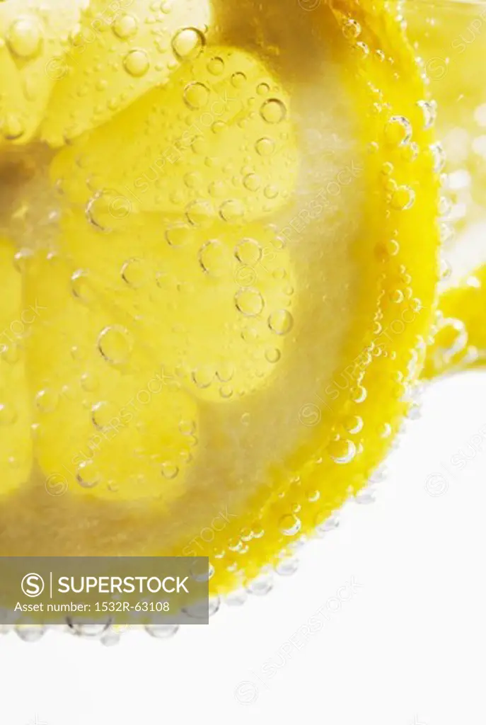 Lemon slices in water