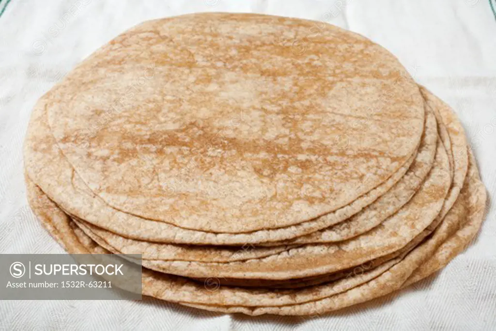 Stack of Wheat Flour Tortillas