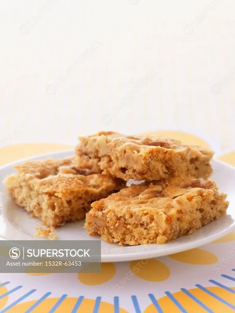 A plate of blondies