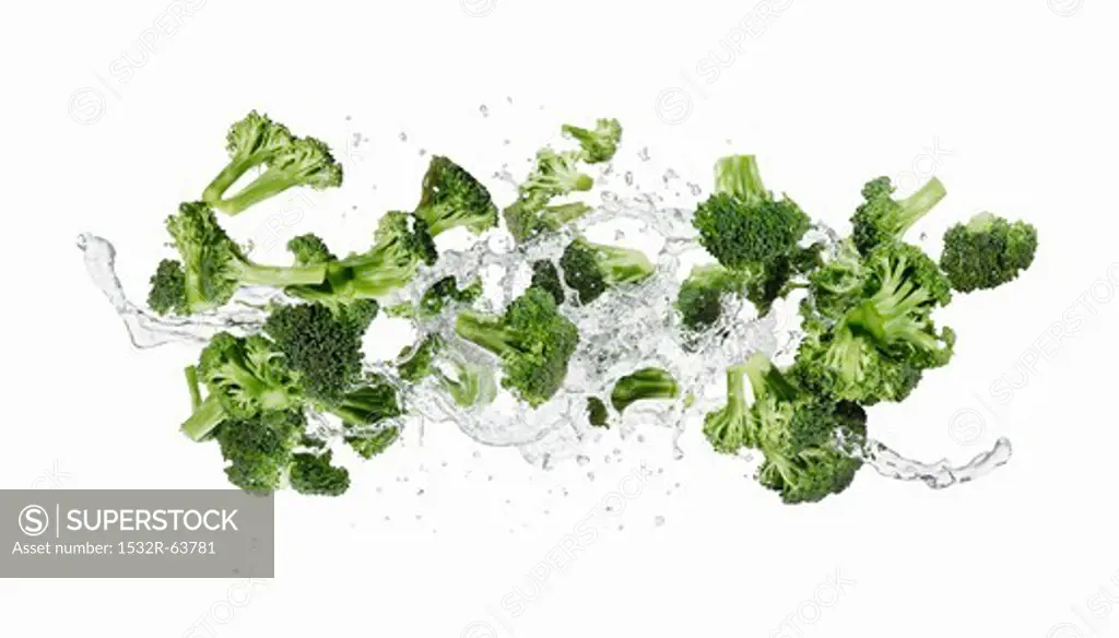 Broccoli and a splash of water