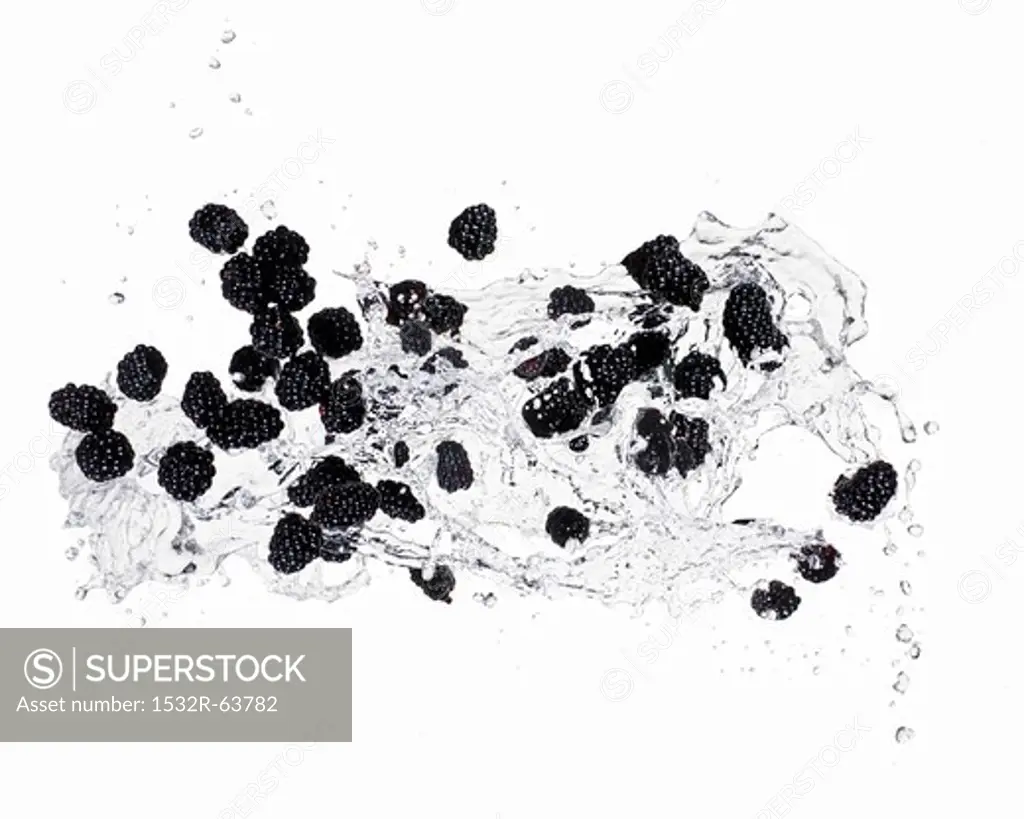 Blackberries and a splash of water