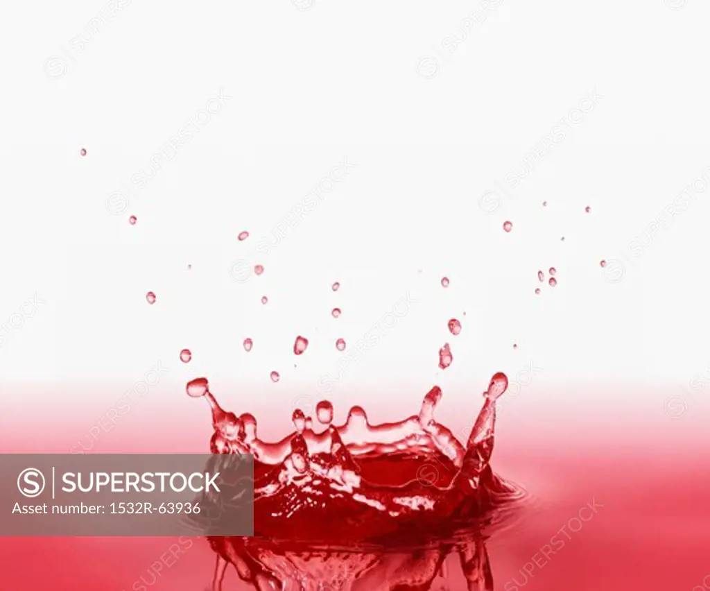 A splash of raspberry juice