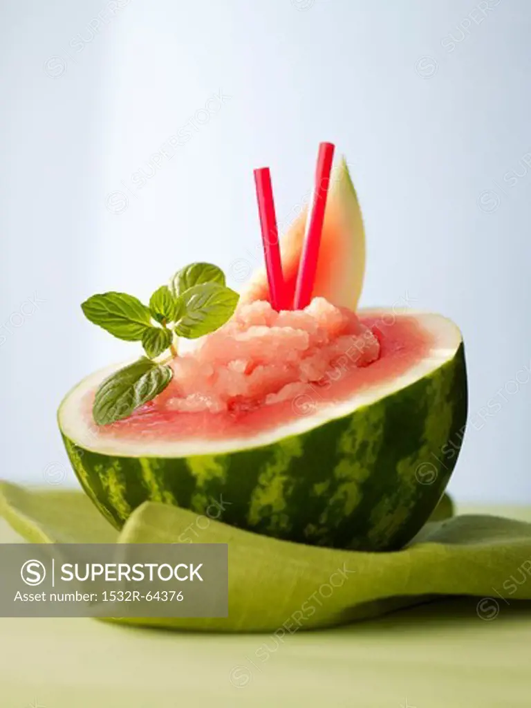 'Melon Ball' (cocktail) in a water melon