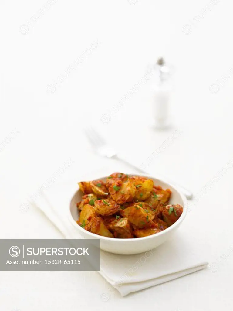 A bowl of roast potatoes