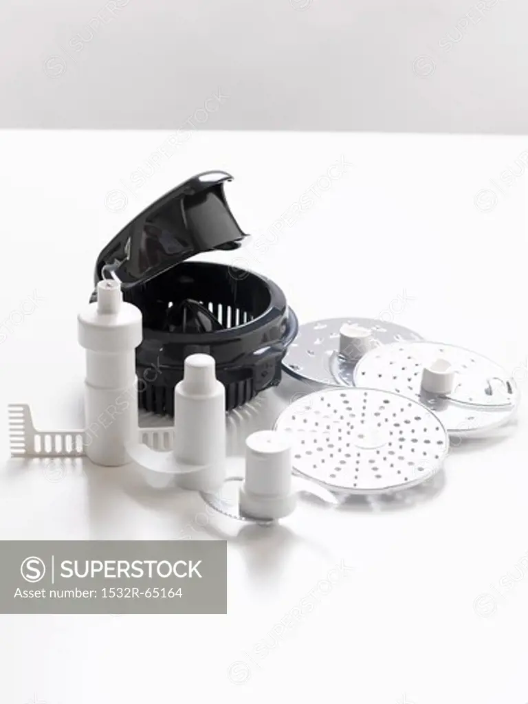 Various accessories for a food processor