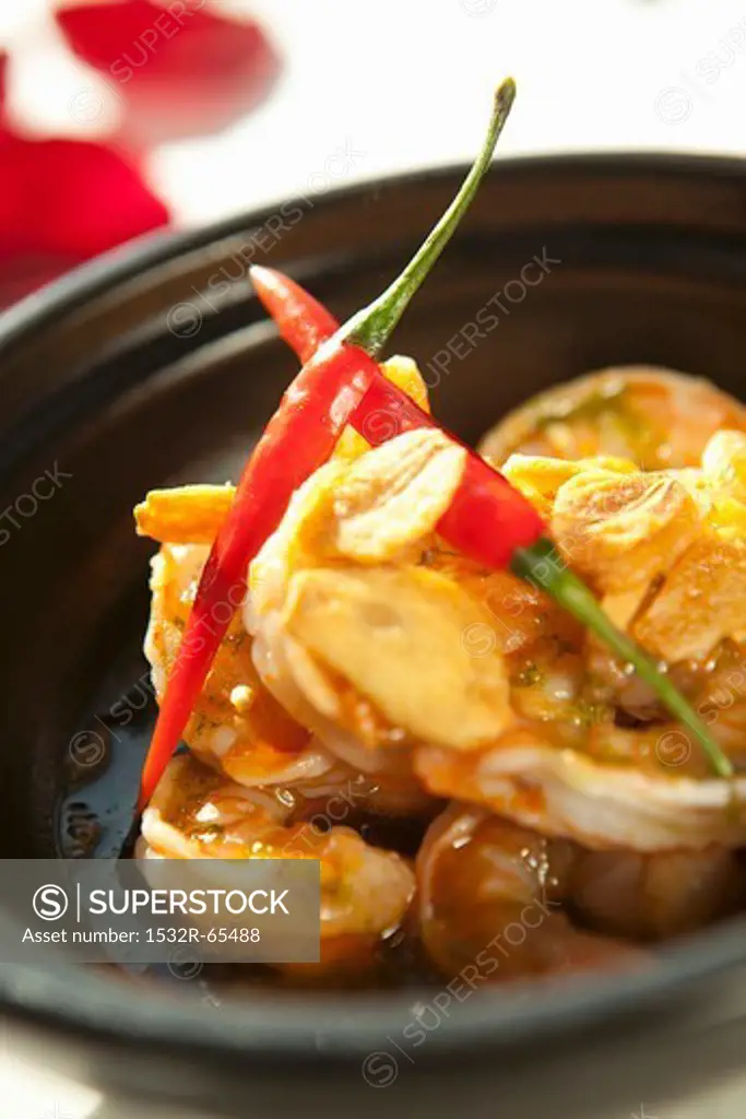 Spicy shrimp fried garlic