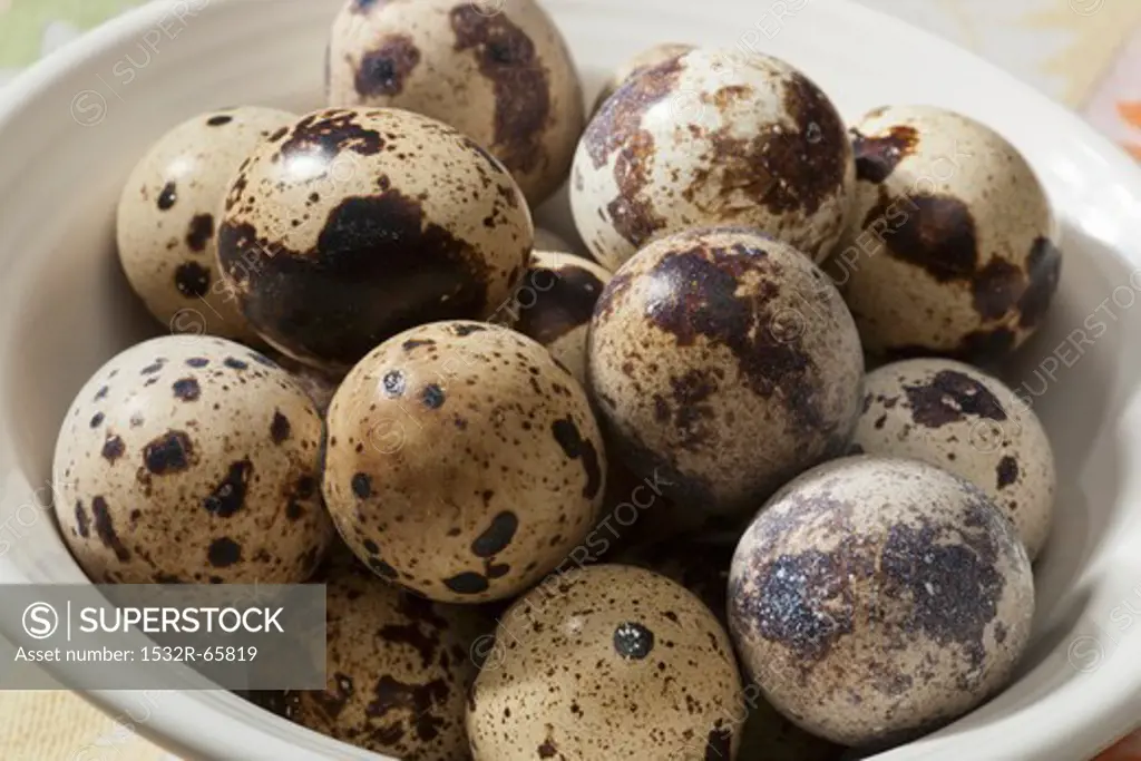 Bowl of Fresh Quail Eggs