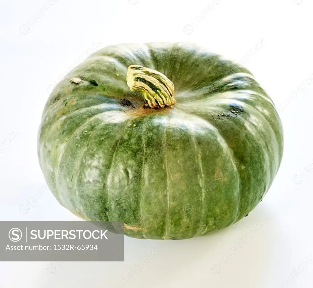 A green pumpkin