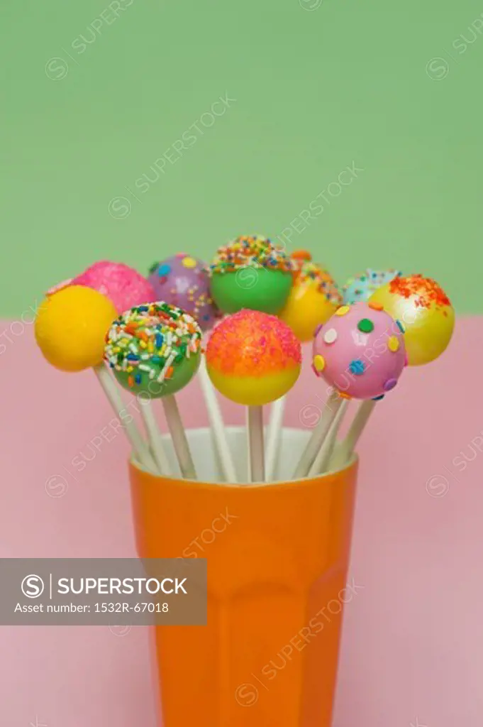Colorful cake pops for a party