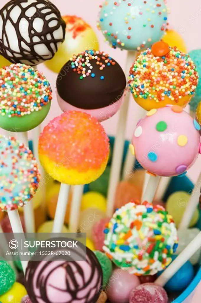 Colorful cake pops for a party